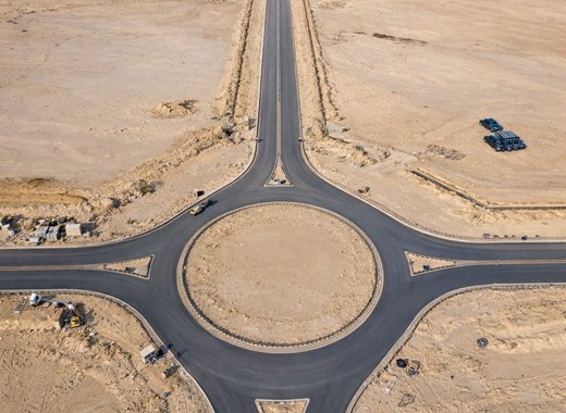 Road infrastructure, industrial zone