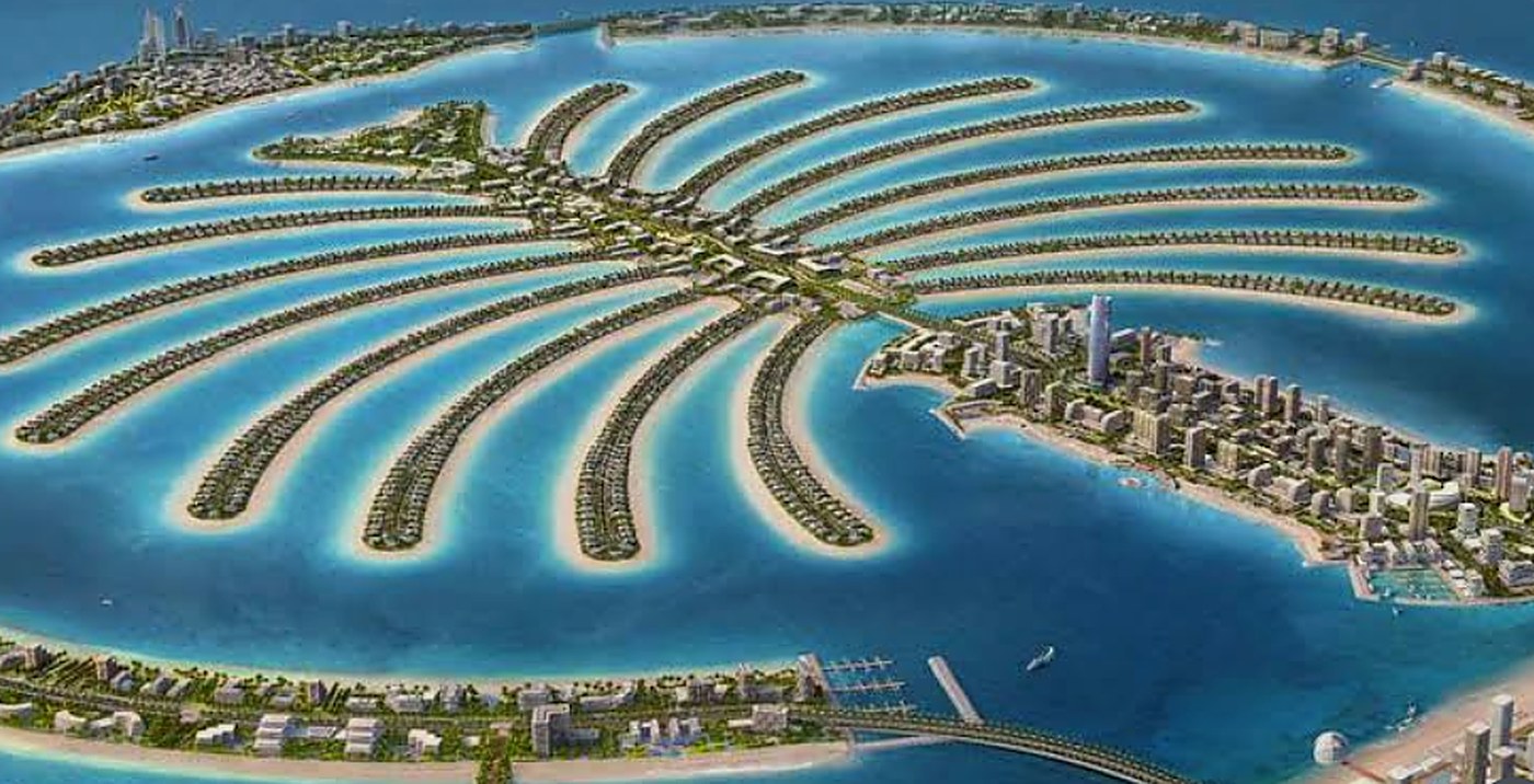 Palm Jumeirah aerial view